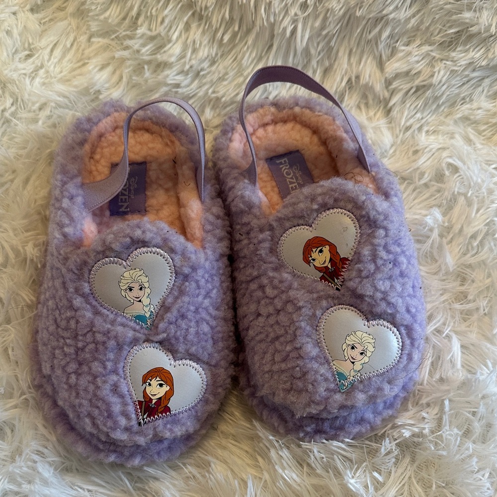 🎀 Disney Girls Purple Frozen Character Slippers 11/12